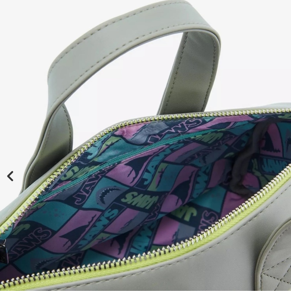 LOUNGEFLY UNIVERSAL JAWS GLOW IN THE DARK CROSSBODY & WALLET SET - Picture 8 of 9